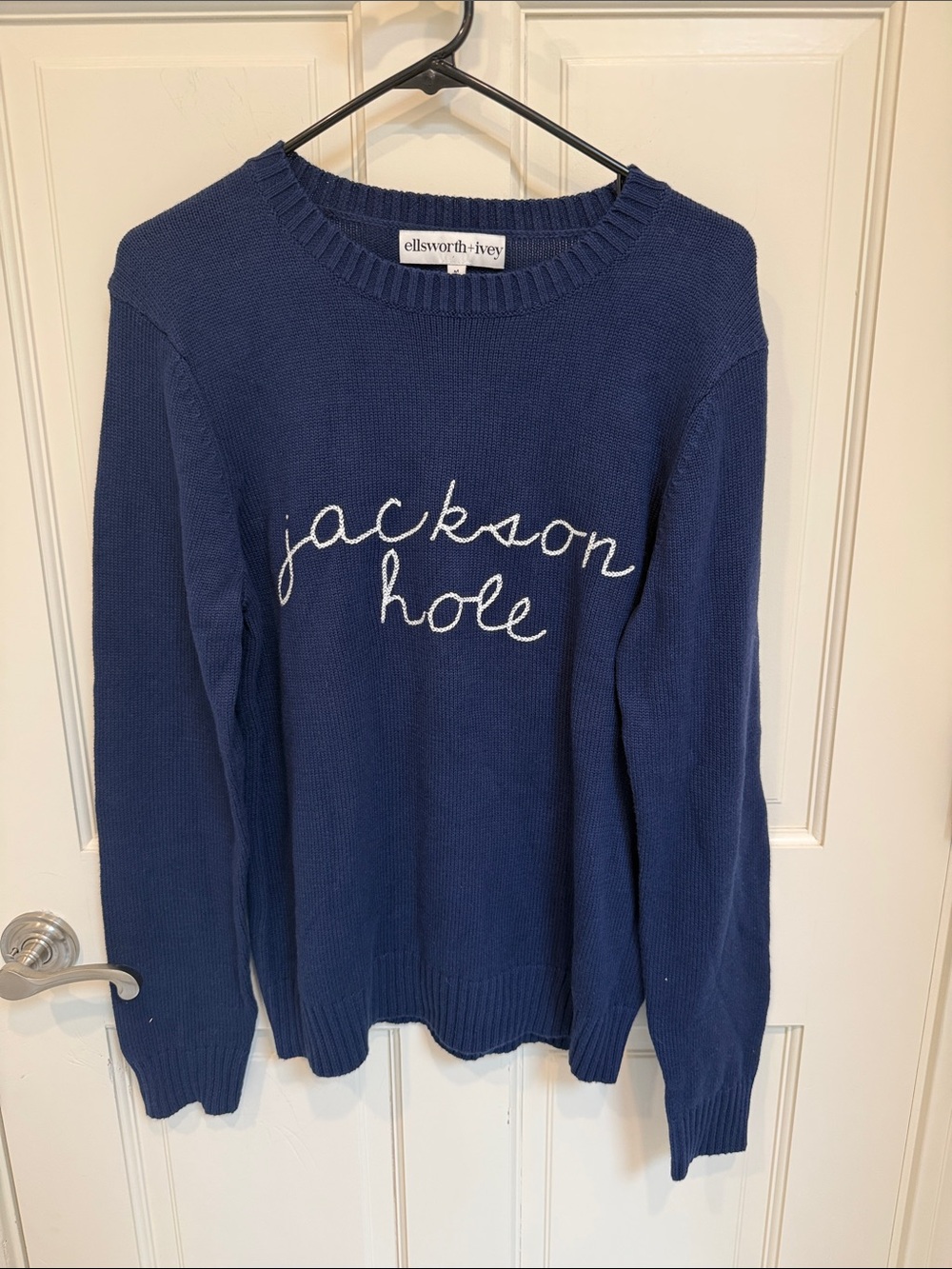 Ellsworth & Ivey Navy Blue 'Jackson Hole' Crewneck Sweater